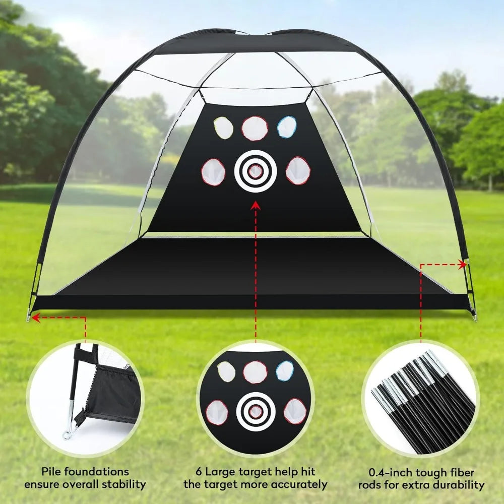 0x7ft Automatic Ball Return System Golf Nets for Backyard Driving Chipping