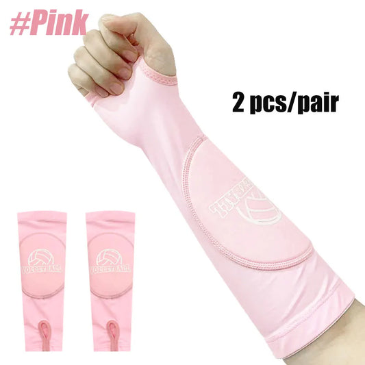 1 Pair Volleyball Passing Forearm Hitting Sleeves with Wrist Support and Protection Pad